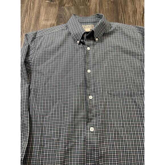 Duluth Shirt Mens Large Green Plaid‎ Button Up Standard Fit Flex Outdoors Travel - Picture 2 of 6